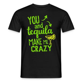 Tequila Party Saying Quote - Men's T-Shirt - black - Front - AI Model Male 178 light (178cm)