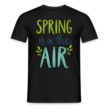 Spring is in the Air - Men's T-Shirt - black - Front - AI Model Male 178 light (178cm)