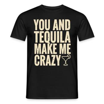 Tequila Party Saying Quote - Men's T-Shirt - black - Front - AI Model Male 178 light (178cm)