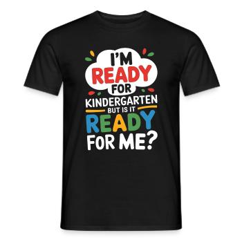 Drôle de maternelle Commencez à dire - T-shirt homme - noir - Devant - AI Model Male 178 light (178cm)