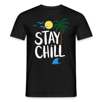Séjour Chill Détente tropicale Vacances d’été - T-shirt homme - noir - Devant - AI Model Male 178 light (178cm)