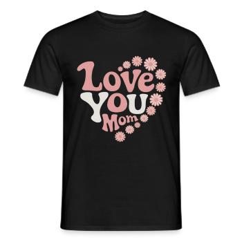 Mom Saying Mother's Day Design Mom Love - Men's T-Shirt - black - Front - AI Model Male 178 light (178cm)