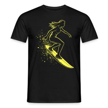 Stylish Surfer Surfing Surfer Surfer - Men's T-Shirt - black - Front - AI Model Male 178 light (178cm)