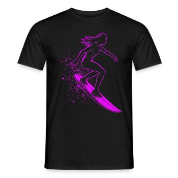 Stylish Surfer Surfing Surfer Surfer - Men's T-Shirt - black - Front - AI Model Male 178 light (178cm)