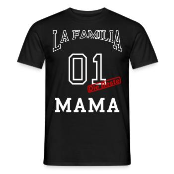 The Best Mama La Familia Gift Idea Parents - Men's T-Shirt - black - Front - AI Model Male 178 light (178cm)