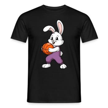 Osterhase spielt Basketball Ostern - Männer T-Shirt - Schwarz - Vorne - AI Model Male 178 light (178cm)