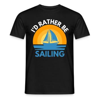 Sailing Saying Sailors Sailing - Men's T-Shirt - black - Front - AI Model Male 178 light (178cm)