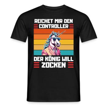 Gaming Saying Gamer Design Gamer - Men's T-Shirt - black - Front - AI Model Male 178 light (178cm)