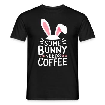 Ostern Kaffee Spruch Coffee Osterhase - Männer T-Shirt - Schwarz - Vorne - AI Model Male 178 light (178cm)