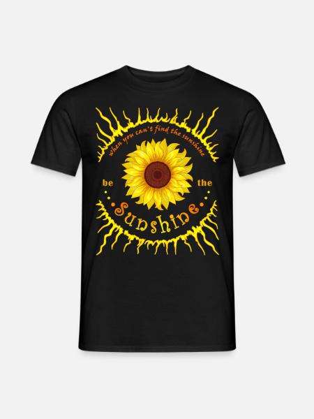 Sunshine Sun Sunflower - Men's T-Shirt - black