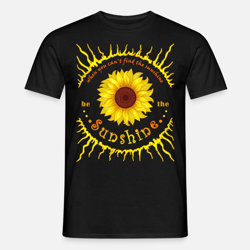 Sonnenschein Sonne Sonnenblume - Männer T-Shirt - Schwarz