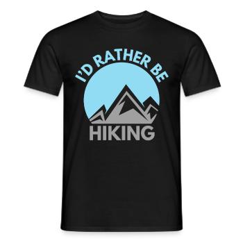 Mountains Hiking Saying Mountain Hiking - Men's T-Shirt - black - Front - AI Model Male 178 light (178cm)