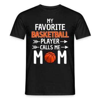 Basketball Player Mom Basketball Mom - Men's T-Shirt - black - Front - AI Model Male 178 light (178cm)