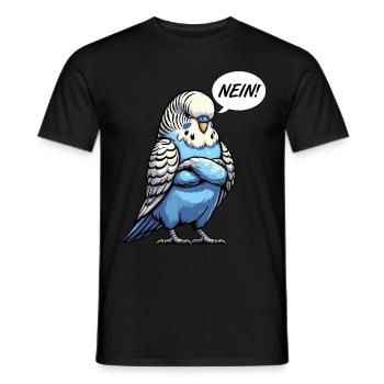Nein Wellensittich Wellensittiche Welli Wellis - Männer T-Shirt - Schwarz - Vorne - AI Model Male 178 light (178cm)