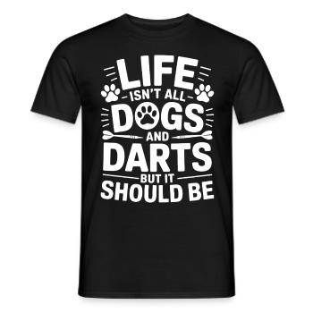 Fléchettes Dire Chien Fléchettes Drôle Fléchettes Cadeau - T-shirt homme - noir - Devant - AI Model Male 178 light (178cm)