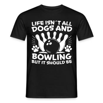 Bowling Spruch Hunde Lustiges Bowling Geschenk - Männer T-Shirt - Schwarz - Vorne - AI Model Male 178 light (178cm)