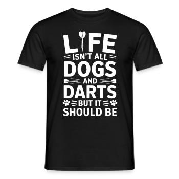 Fléchettes Dire Chien Fléchettes Drôle Fléchettes Cadeau - T-shirt homme - noir - Devant - AI Model Male 178 light (178cm)
