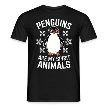 Pinguin Spruch Lustige Pinguine Geschenk - Männer T-Shirt - Schwarz - Vorne - AI Model Male 178 light (178cm)