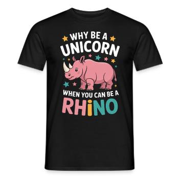 Nashorn Spruch Nashörner Lustiges Nashorn Geschenk - Männer T-Shirt - Schwarz - Vorne - AI Model Male 178 light (178cm)