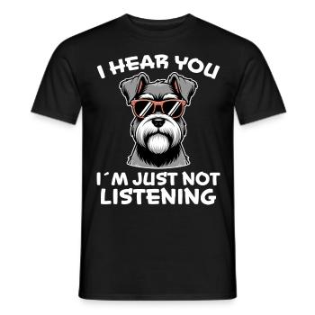 Schnauzer disant drôle de cadeau de schnauzer - T-shirt homme - noir - Devant - AI Model Male 178 light (178cm)