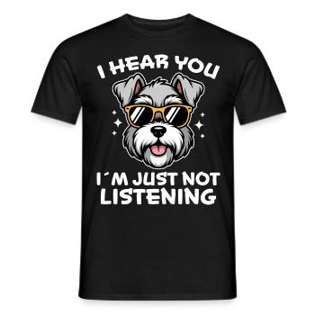 Schnauzer disant drôle de cadeau de schnauzer - T-shirt homme - noir - Devant - AI Model Male 178 light (178cm)