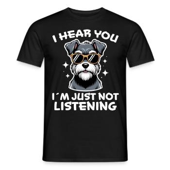 Schnauzer disant drôle de cadeau de schnauzer - T-shirt homme - noir - Devant - AI Model Male 178 light (178cm)