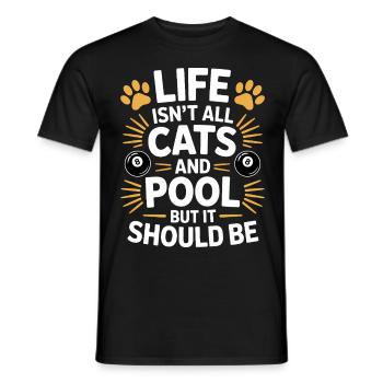 Pool Billiard Spruch Lustig Pool Billiard Geschenk - Männer T-Shirt - Schwarz - Vorne - AI Model Male 178 light (178cm)