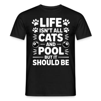 Pool Billiard Spruch Lustig Pool Billiard Geschenk - Männer T-Shirt - Schwarz - Vorne - AI Model Male 178 light (178cm)