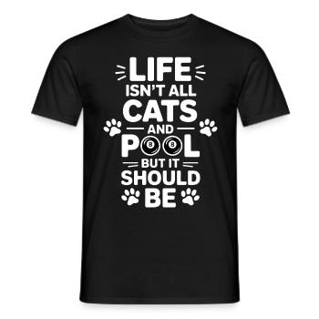 Pool Billiard Spruch Lustig Pool Billiard Geschenk - Männer T-Shirt - Schwarz - Vorne - AI Model Male 178 light (178cm)