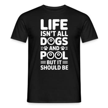 Pool Billiard Saying Funny Pool Billiard Gift - Men's T-Shirt - black - Front - AI Model Male 178 light (178cm)