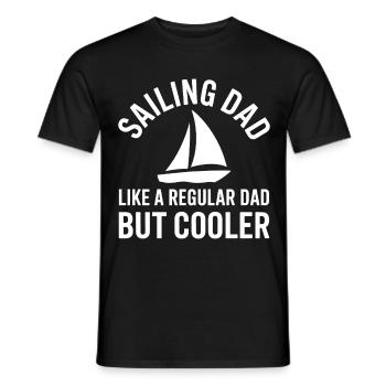 Sailing Saying Dad Dad Sailor Sailing Gift - Men's T-Shirt - black - Front - AI Model Male 178 light (178cm)