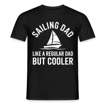 Sailing Saying Dad Dad Sailor Sailing Gift - Men's T-Shirt - black - Front - AI Model Male 178 light (178cm)