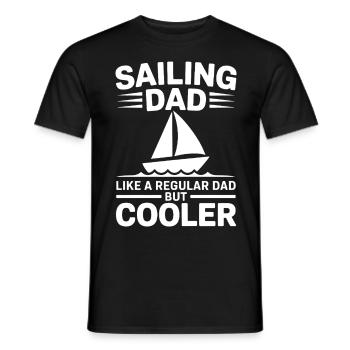 Sailing Saying Dad Dad Sailor Sailing Gift - Men's T-Shirt - black - Front - AI Model Male 178 light (178cm)