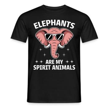 Elephant Saying Africa Funny Elephant Gift - Men's T-Shirt - black - Front - AI Model Male 178 light (178cm)