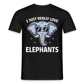 Elephant Saying Africa Funny Elephant Gift - Men's T-Shirt - black - Front - AI Model Male 178 light (178cm)