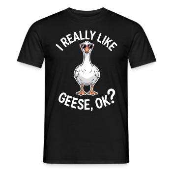 Gans Spruch Gänse Lustiges Gans Geschenk - Männer T-Shirt - Schwarz - Vorne - AI Model Male 178 light (178cm)