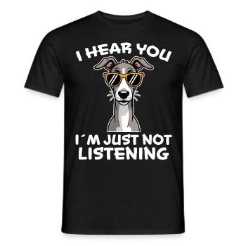 Greyhound Saying, Greyhound Joke, Greyhound Gift - Men's T-Shirt - black - Front - AI Model Male 178 light (178cm)