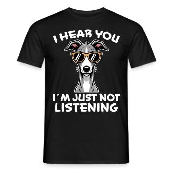 Greyhound Saying, Greyhound Joke, Greyhound Gift - Men's T-Shirt - black - Front - AI Model Male 178 light (178cm)