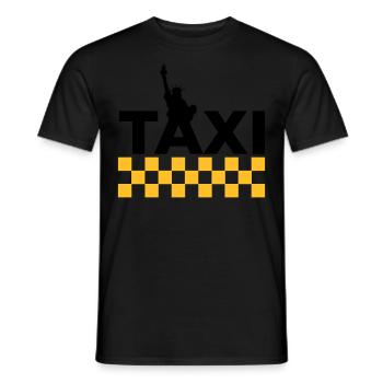 New York Taxi - Männer T-Shirt - Schwarz - Vorne - AI Model Male 178 light (178cm)