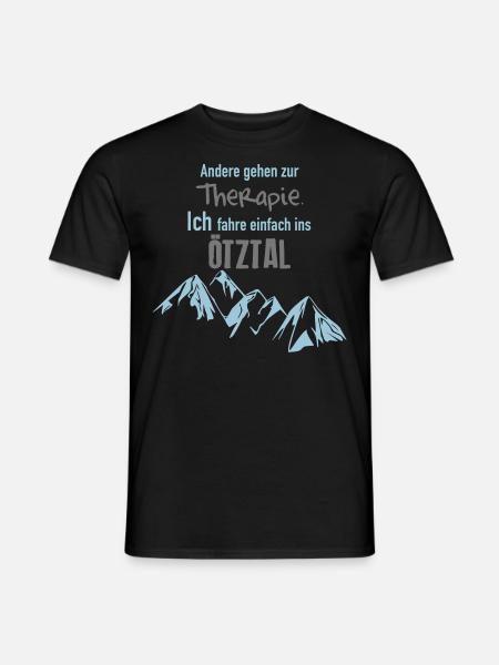 Therapie Ötztal - Männer T-Shirt - Schwarz