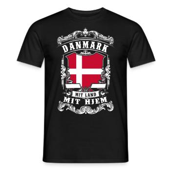 Danmark - Denmark - Dänemark - T-shirt homme - noir - Devant - AI Model Male 178 light (178cm)