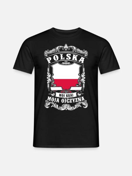 Polska - Poland - Polen - Men's T-Shirt - black