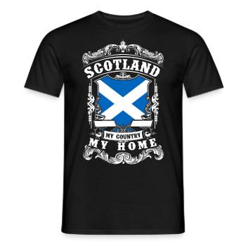 Scotland - My country - My home - Men's T-Shirt - black - Front - AI Model Male 178 light (178cm)