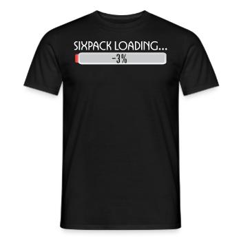 SIXPACK LOADING-2 - Männer T-Shirt - Schwarz - Vorne - AI Model Male 178 light (178cm)