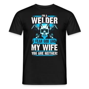 I'm a Welder - Welder - EN - Männer T-Shirt - Schwarz - Vorne - AI Model Male 178 light (178cm)