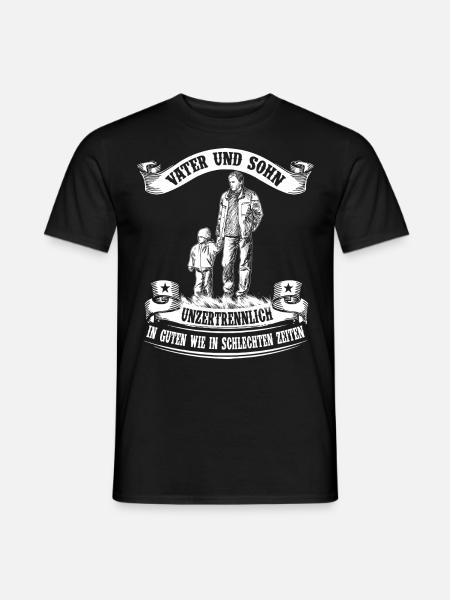 Father and son - inseparable - Men's T-Shirt - black