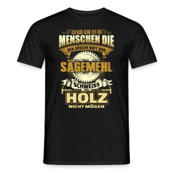 Charpentier - bois, sciure, soudage - T-shirt homme - noir - Devant - AI Model Male 178 light (178cm)