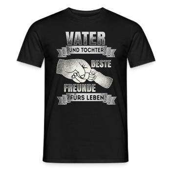Father and daughter - best friends - DE - Men's T-Shirt - black - Front - AI Model Male 178 light (178cm)