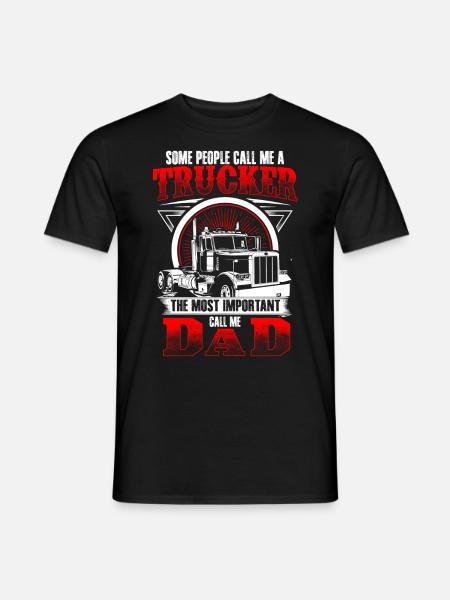 Trucker Dad - EN - Men's T-Shirt - black