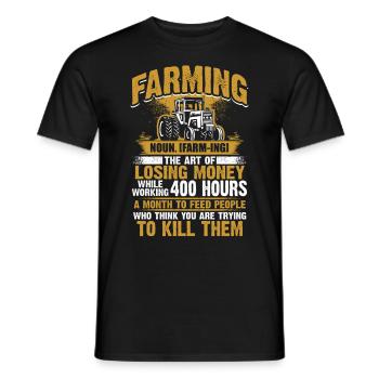 Farming - Farmer - Men's T-Shirt - black - Front - AI Model Male 178 light (178cm)